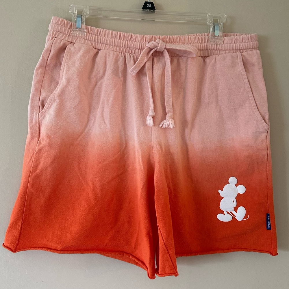 Disney Mickey Mouse Ombre Coral/Orange Shorts by Spirit Jersey – Size M
